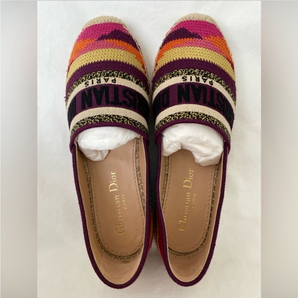 Dior GRANVILLE PATCHWORK MULTICOLOR ESPADRILLES Shoes Flats EUR 35.5 US 5.5 NIB! - Picture 3 of 14